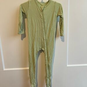Lime green Kyte baby footed sleeper 12-18 months